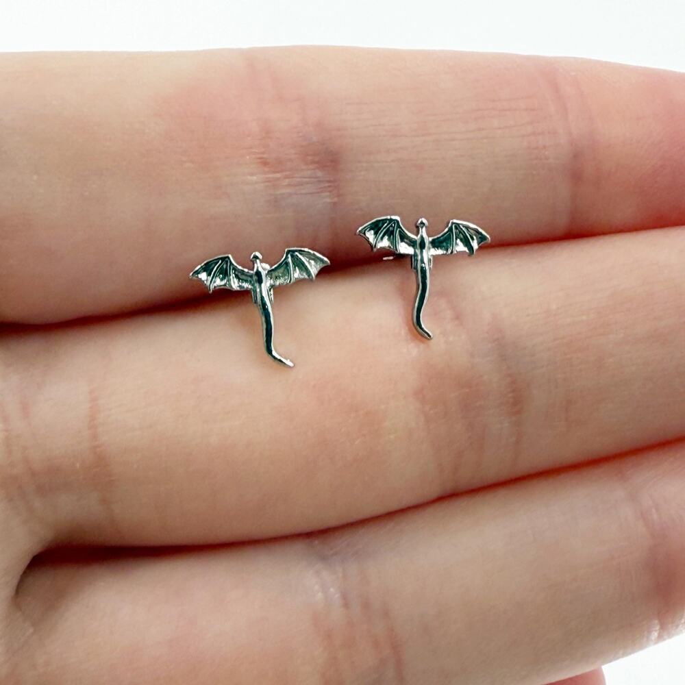 Small Dragon Stud Earrings, Dragon Earrings, Bookish Earrings, Mini Earrings